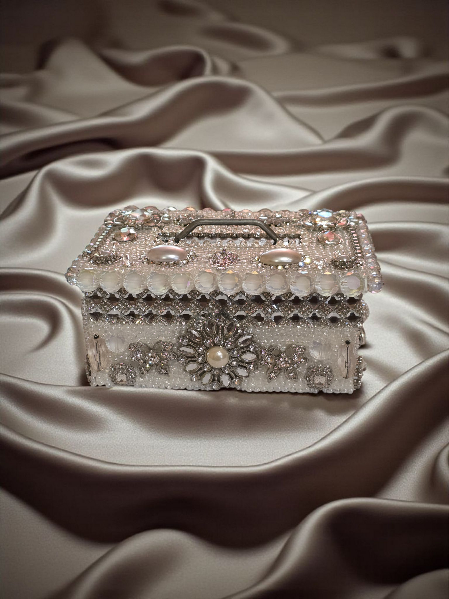 Custom Clear Beaded Memory Box