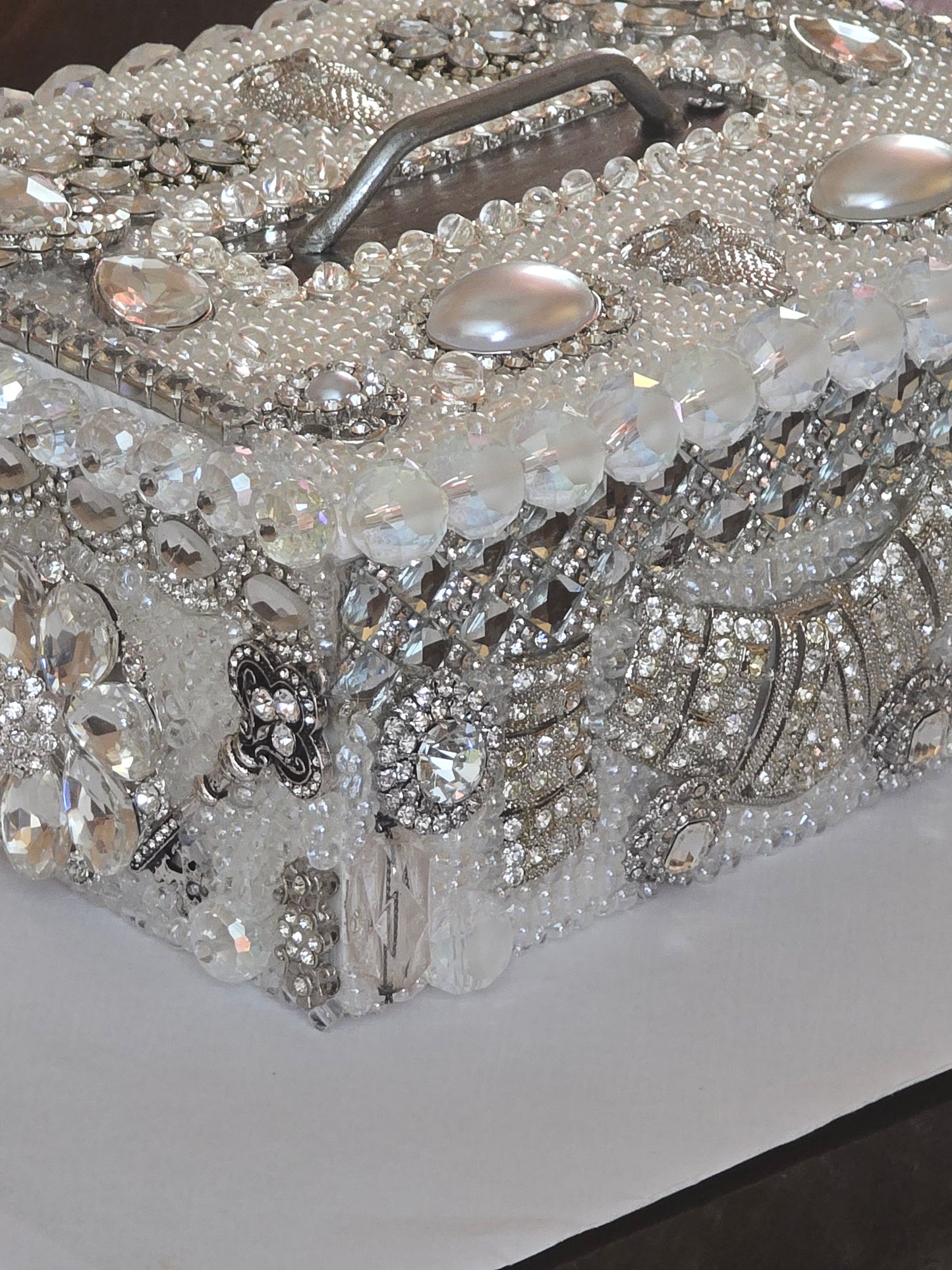 Custom Clear Beaded Memory Box