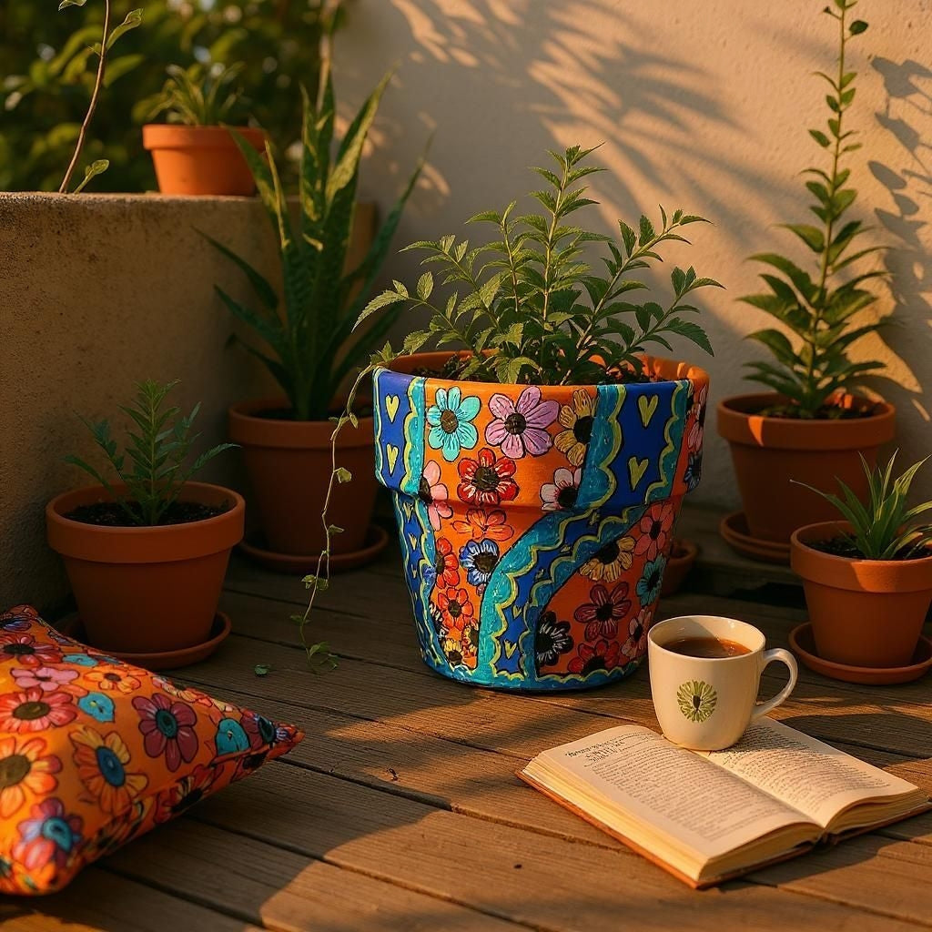 Handpainted Flower Pots