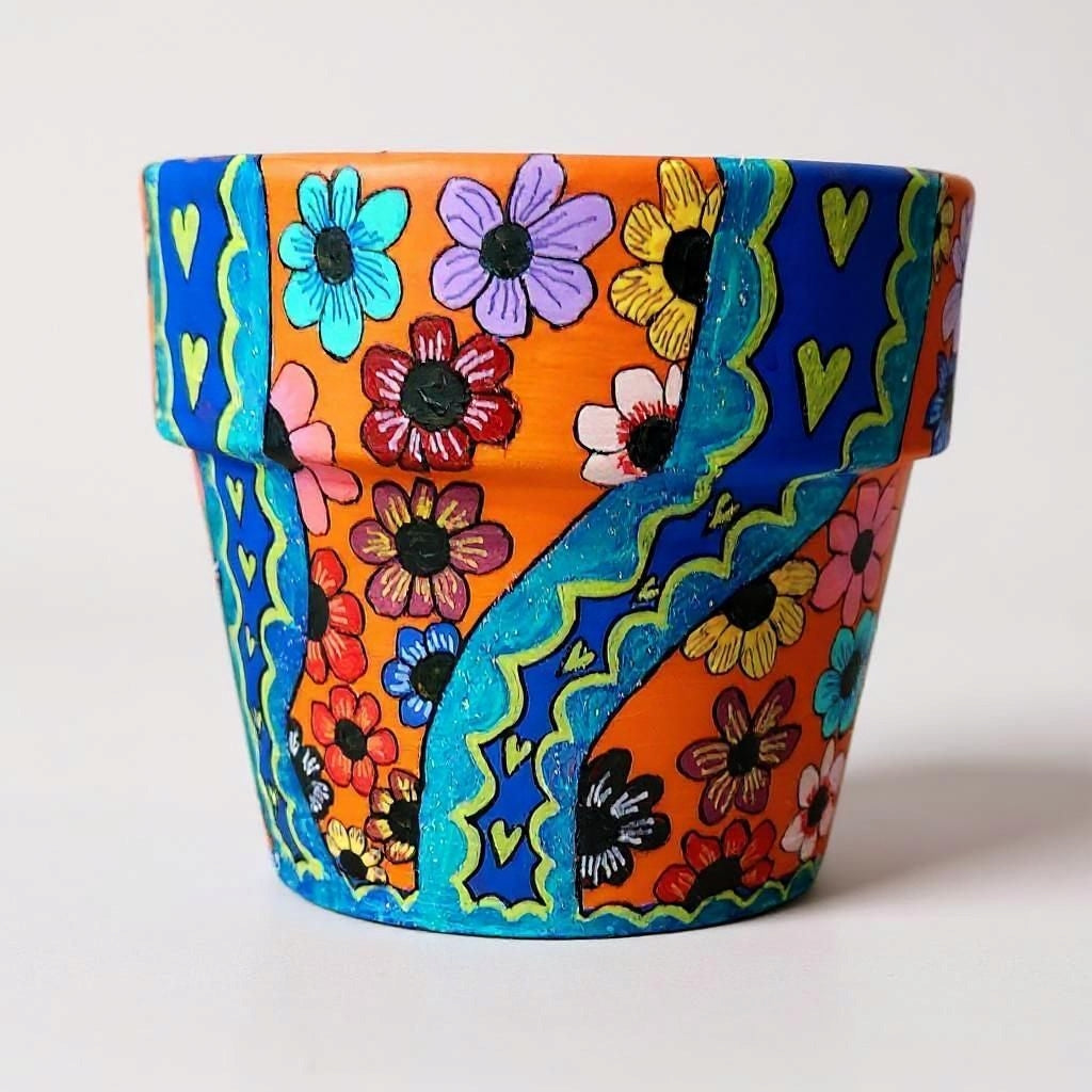 Handpainted Flower Pots
