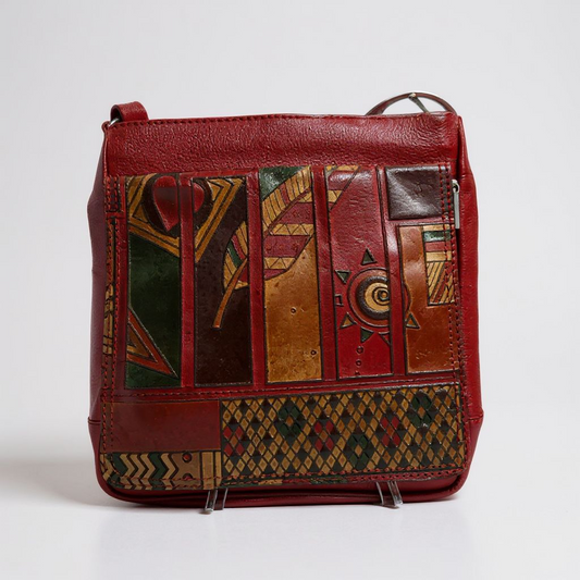 Handpainted Leather Shoulder Handpainted