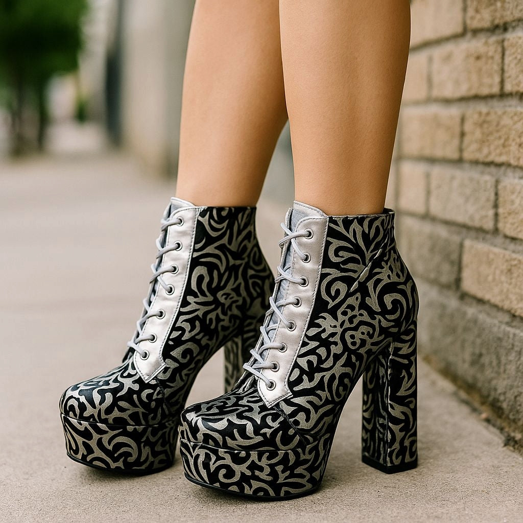 Custom Handpainted  Ankle Boots