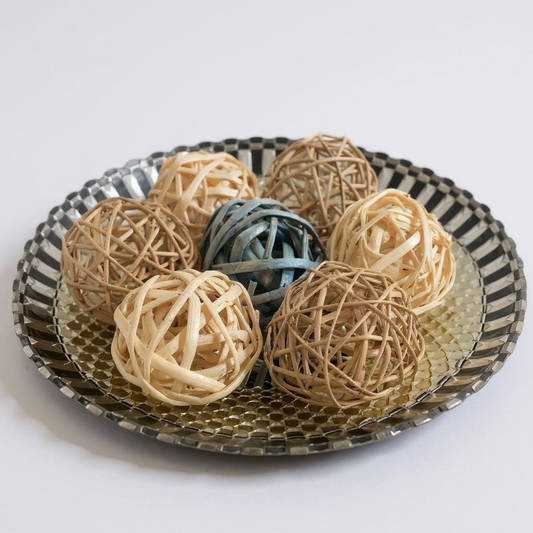 Glass Scalloped Decorative Bowl