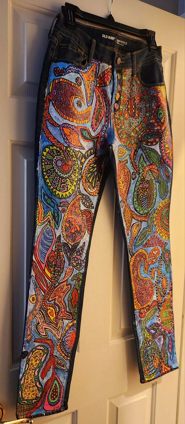 Custom Handpainted Jeans