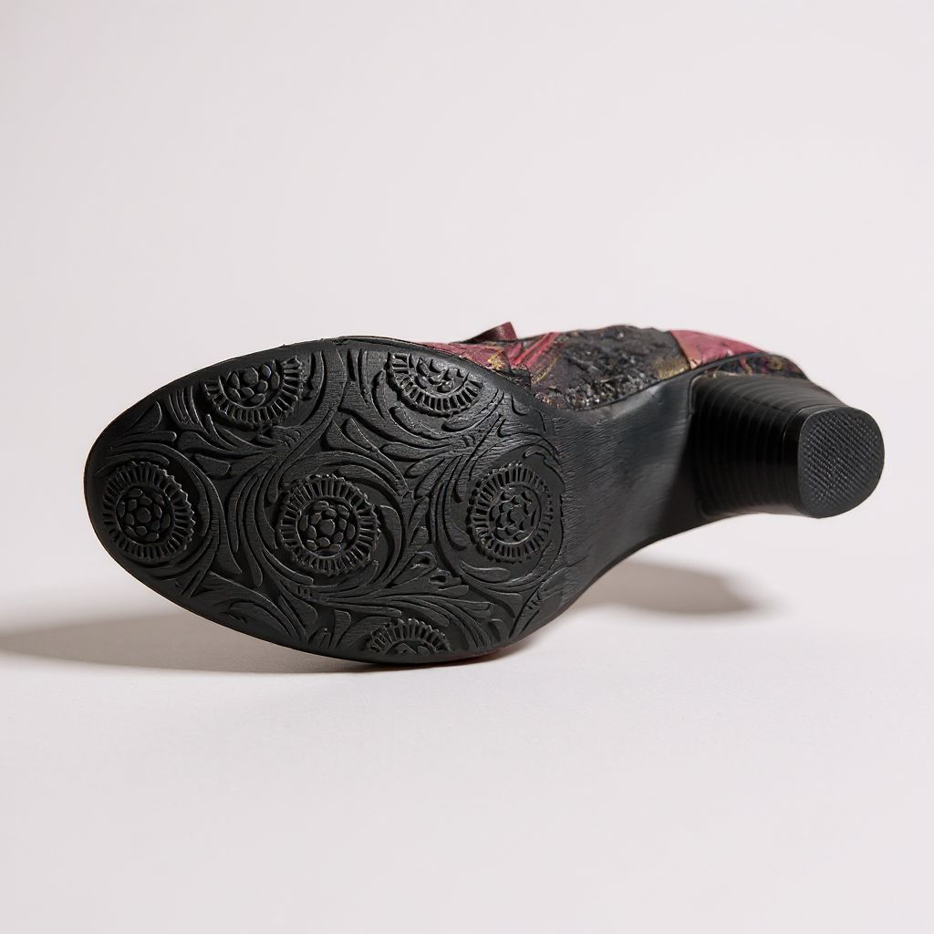 Up-cycled Socofy Genuine leather Retro Ankle Boot