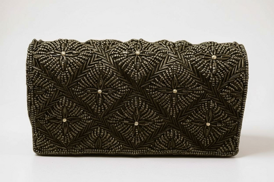 Upcycled Gold Beaded Evening Purse