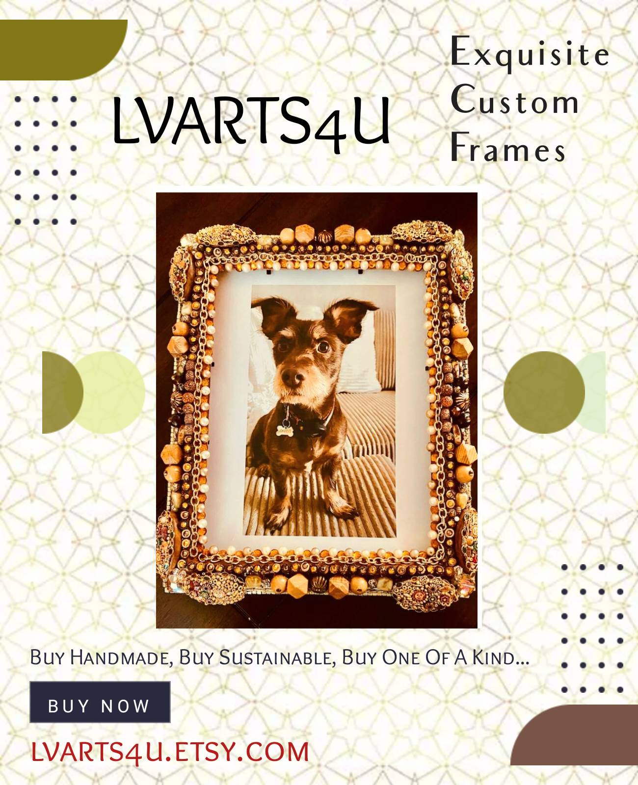 Beautiful Custom Beaded Picture Frame