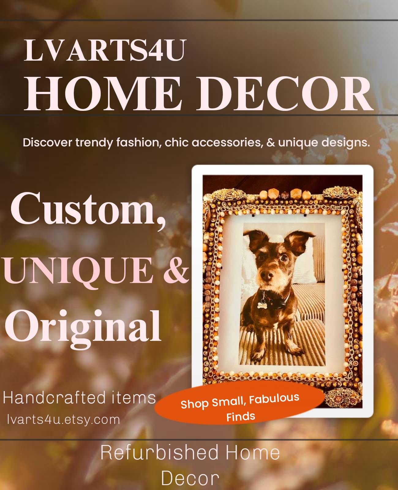 Beautiful Custom Beaded Picture Frame