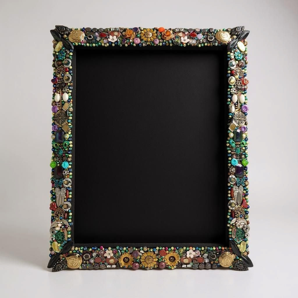 Custom Beaded Portrait Picture Frame