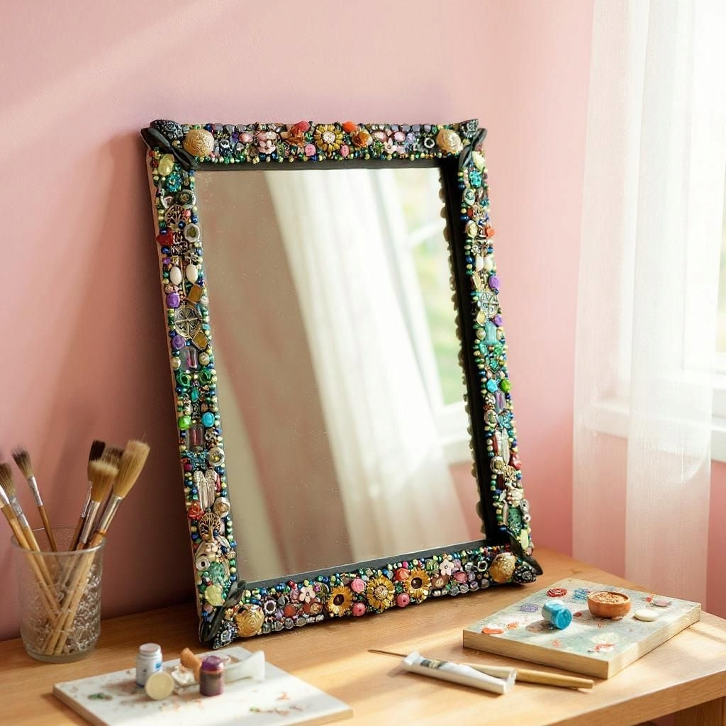 Custom Beaded Portrait Picture Frame