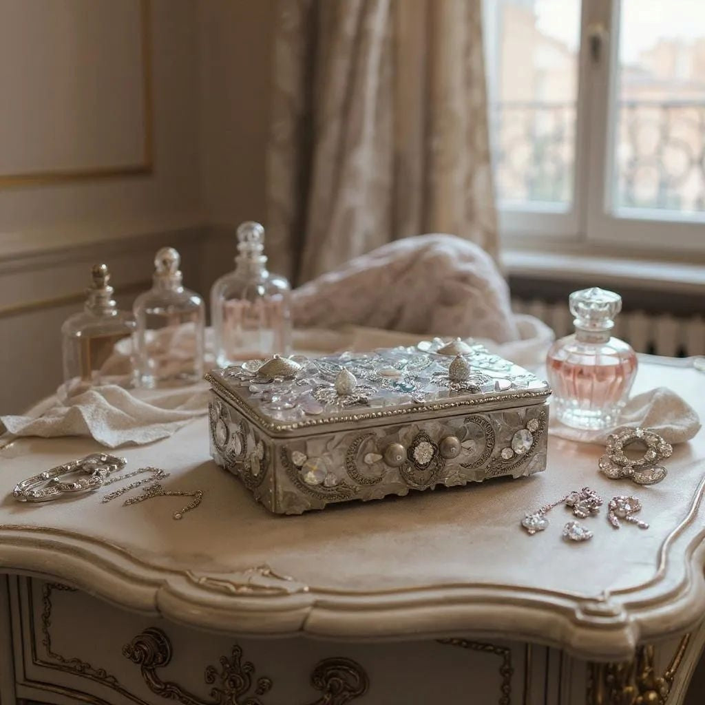 Handpainted Glass Memory Box