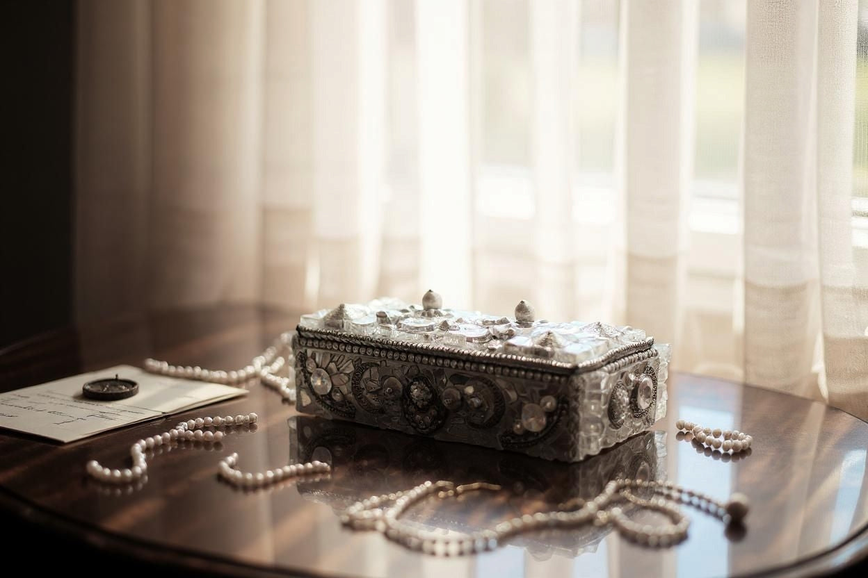 Handpainted Glass Memory Box