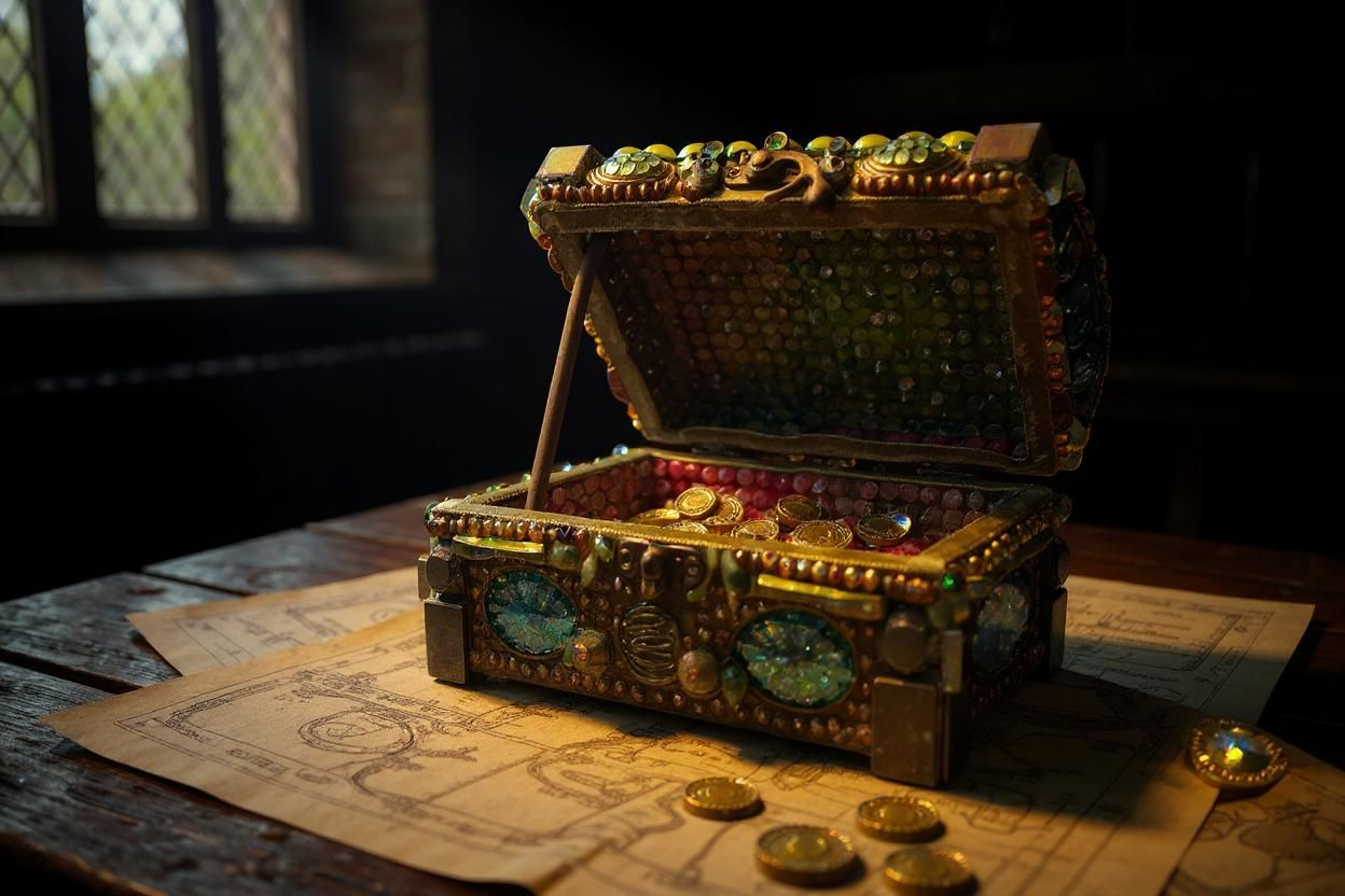 Handpainted Beaded Memory Box