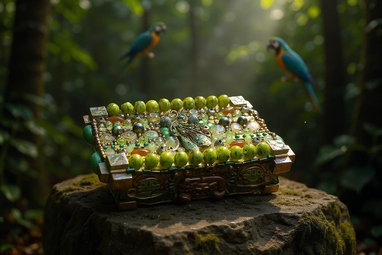 Handpainted Beaded Memory Box