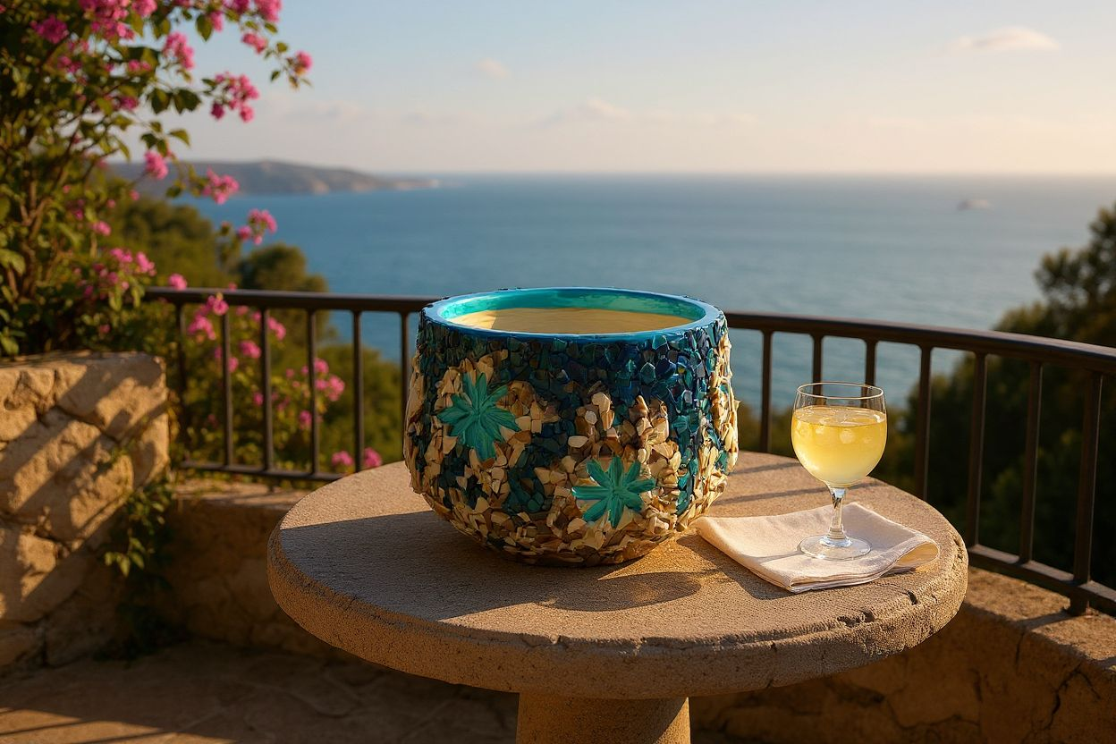 Handpainted Shell Pottery