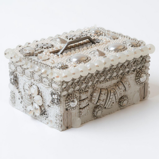 Custom Clear Beaded Memory Box
