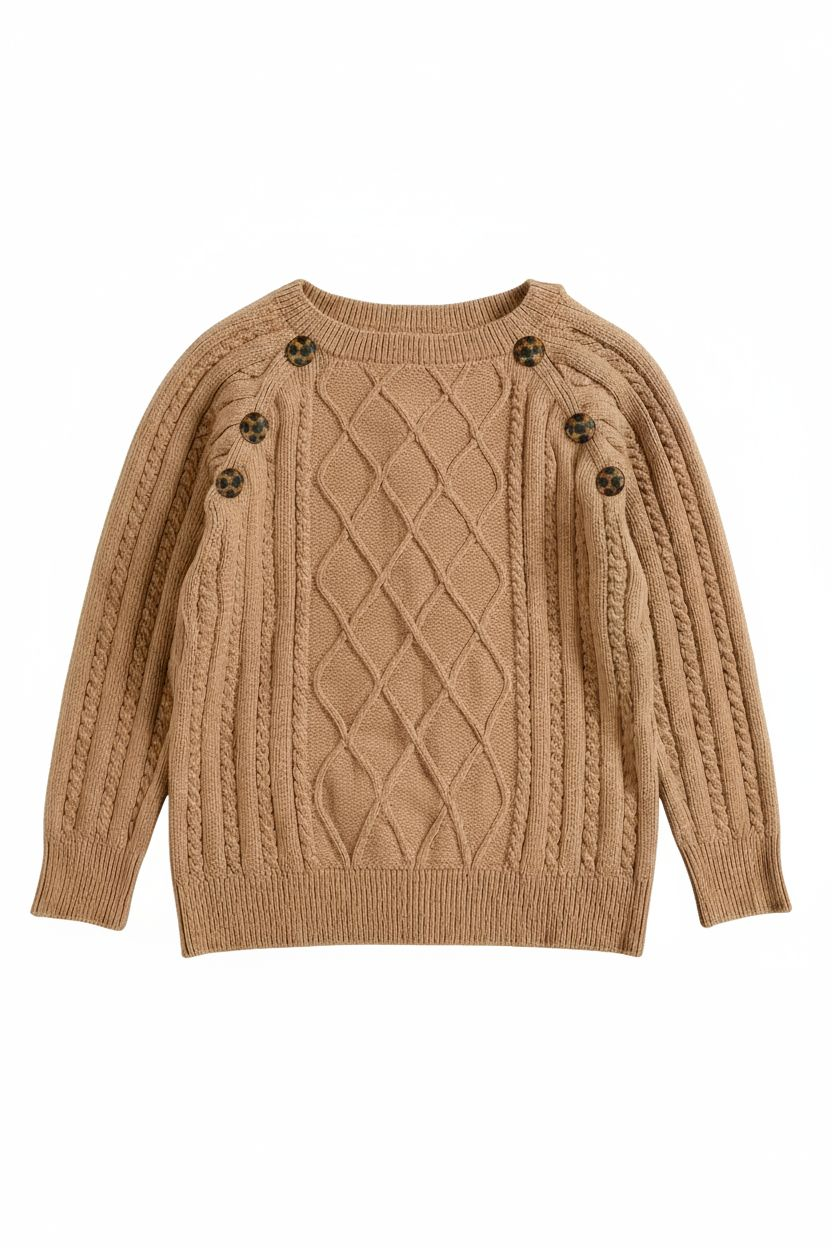 Up-cycled Cable Womens Sweater