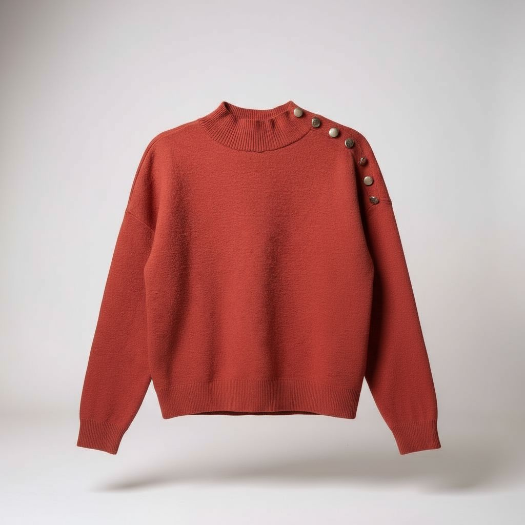 Up-cycled Rust Color Fall Sweater