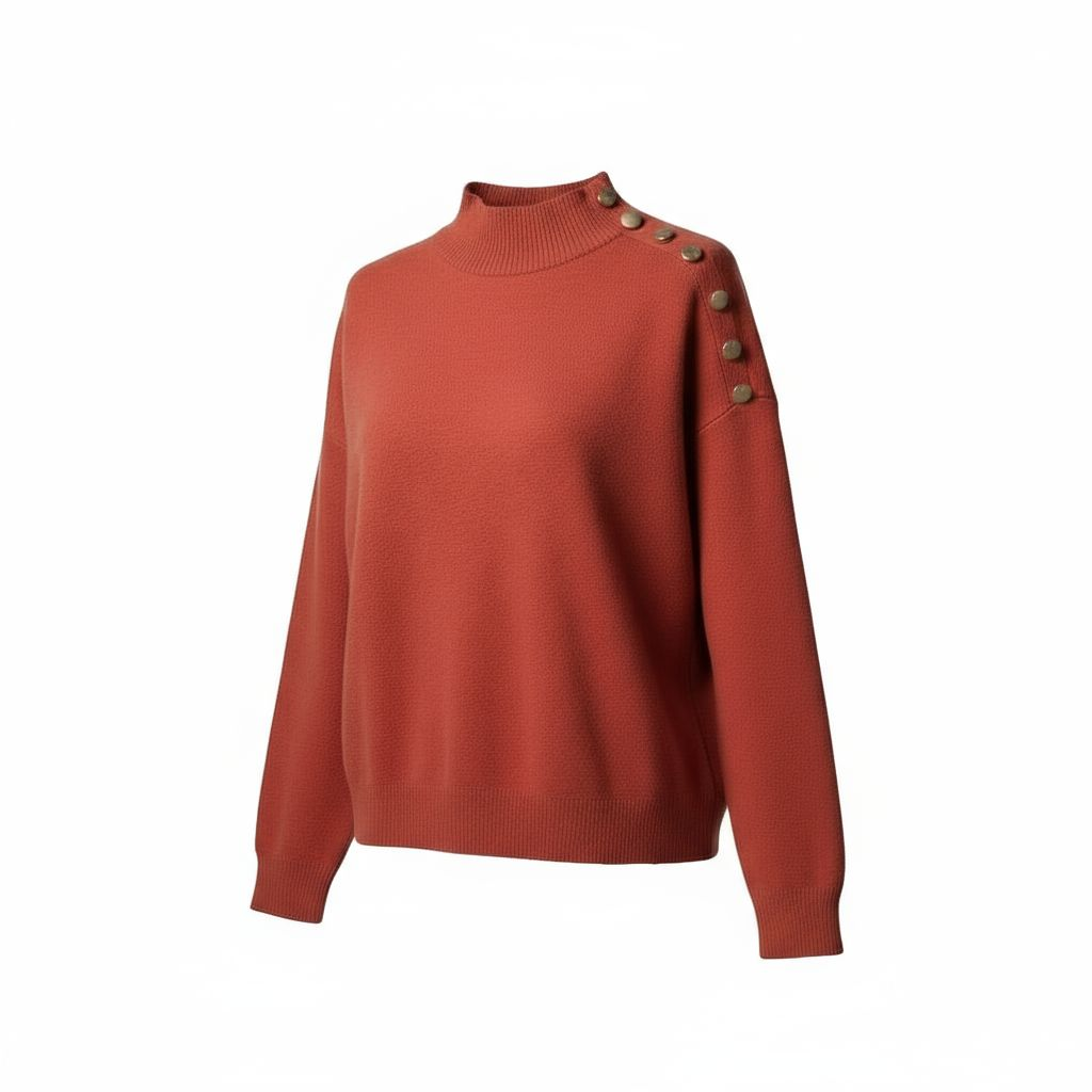 Up-cycled Rust Color Fall Sweater