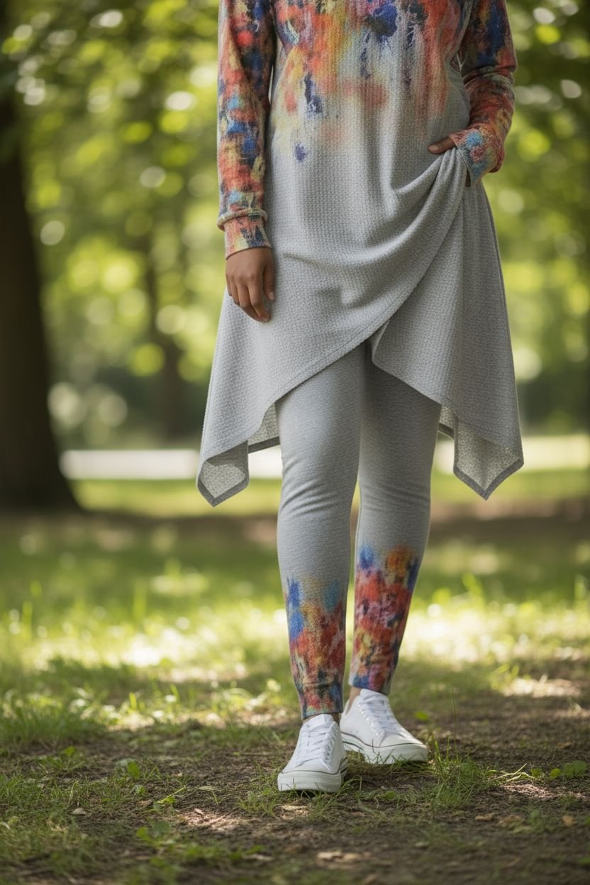 Up-cycled Asymmetrical Pants Set