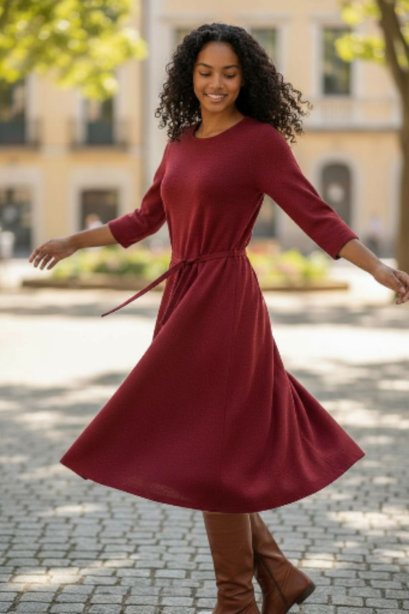 Holiday Cranberry Dress
