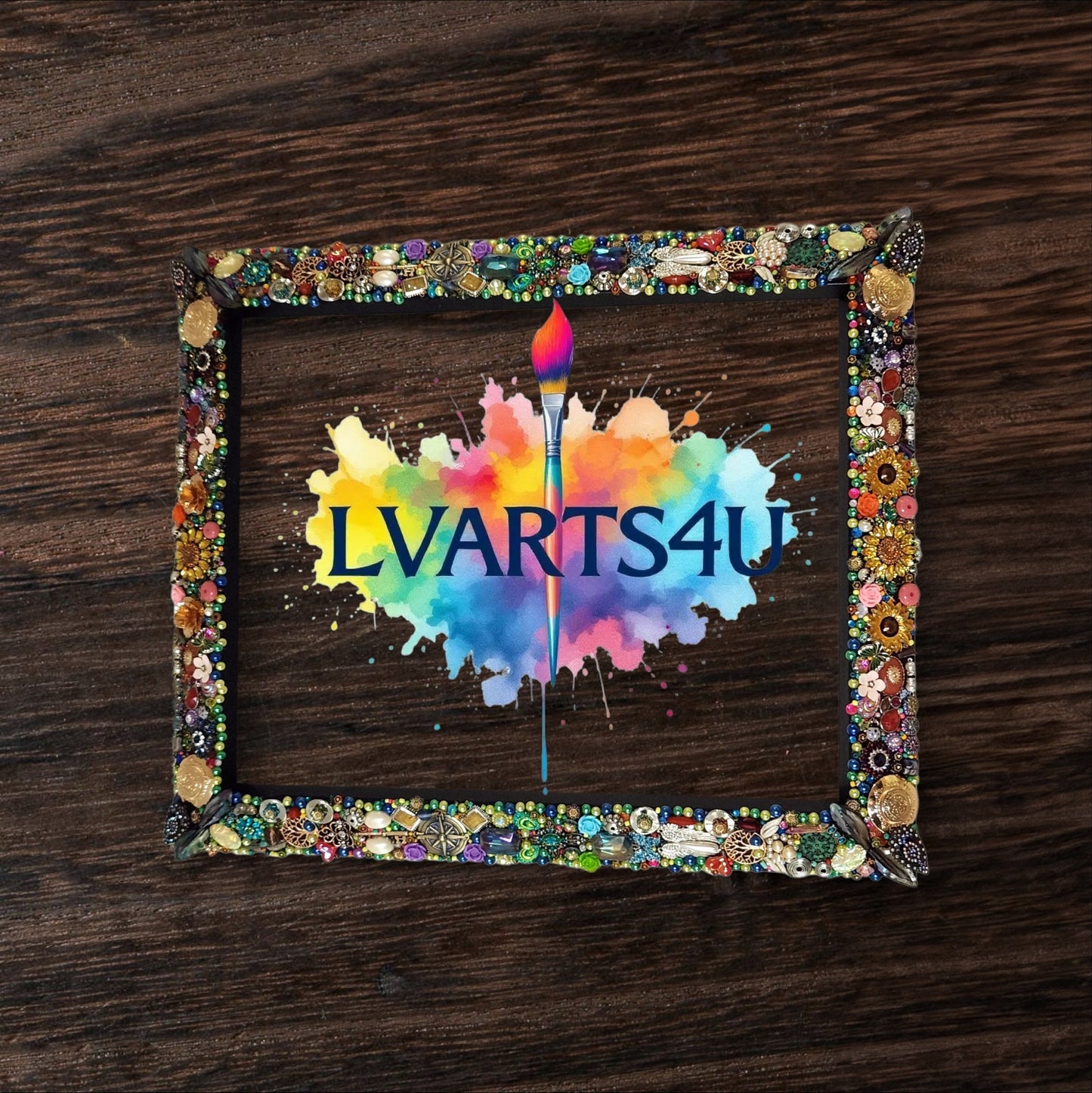 Custom Beaded Portrait Picture Frame