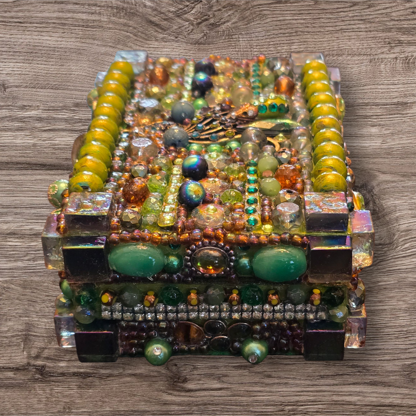 Handpainted Beaded Memory Box