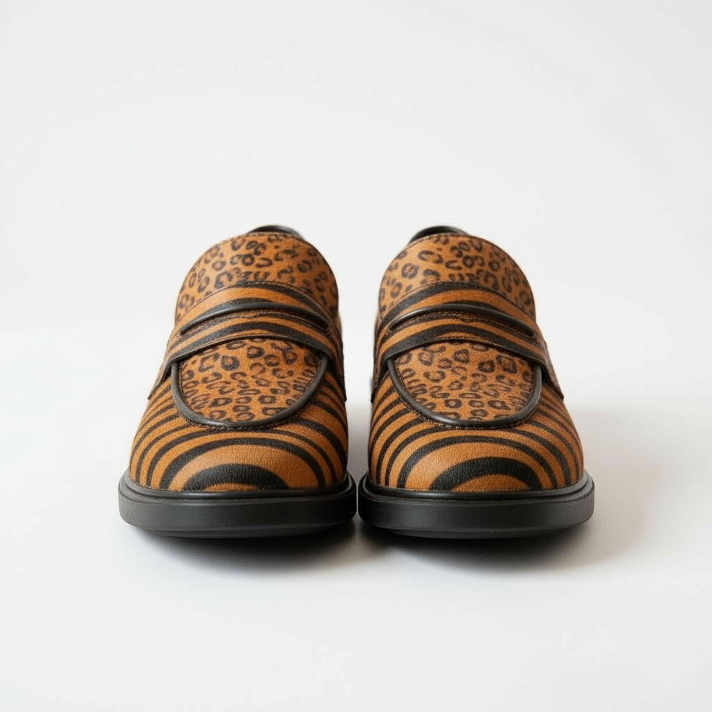 Upcycled Franco Sarto Irena Animal Print Calf Hair Loafer
