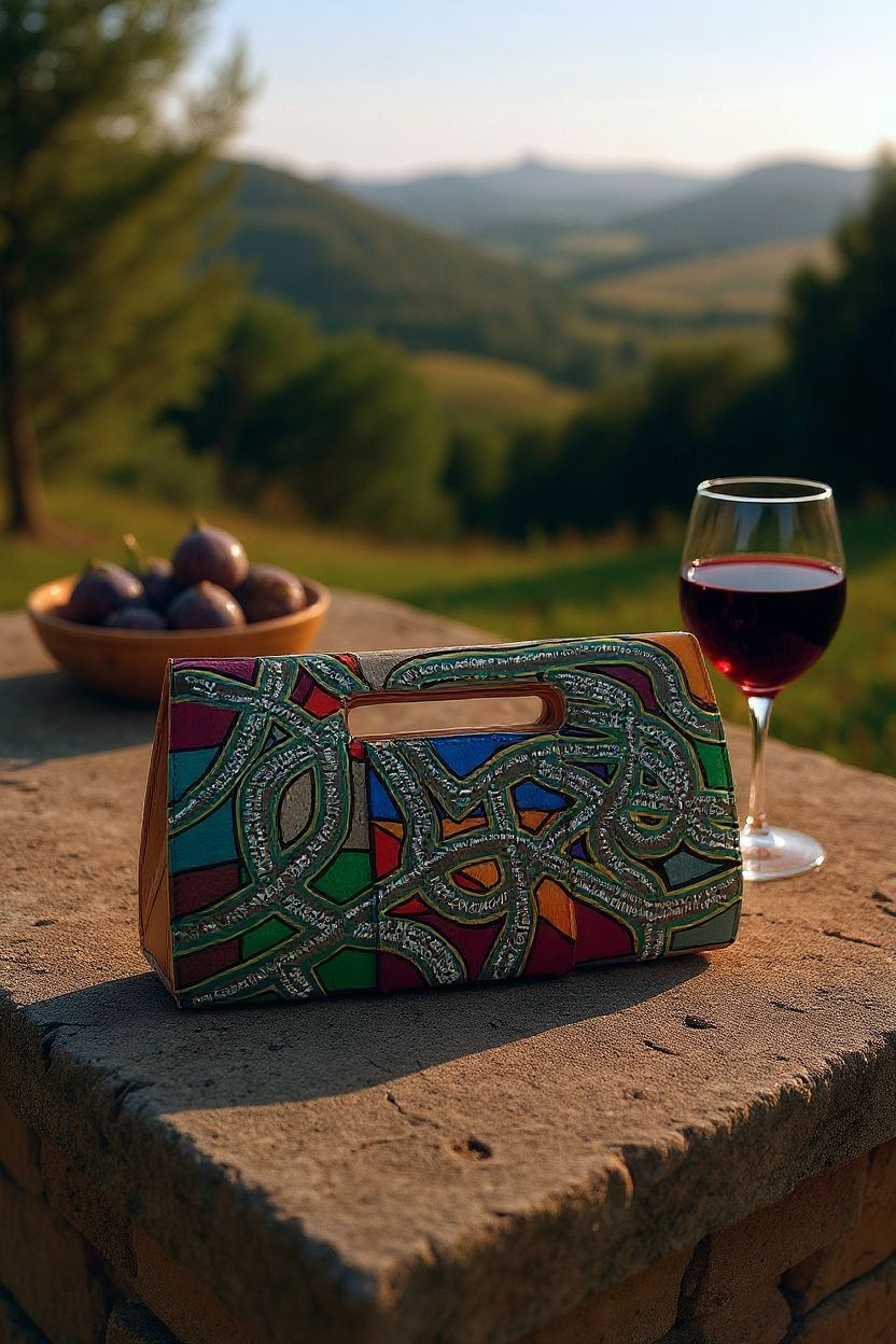 Up-cycled Postive Message Clutch Bag