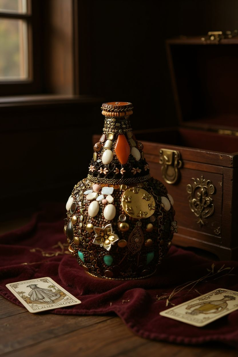 Decorative Hand Beaded Vase
