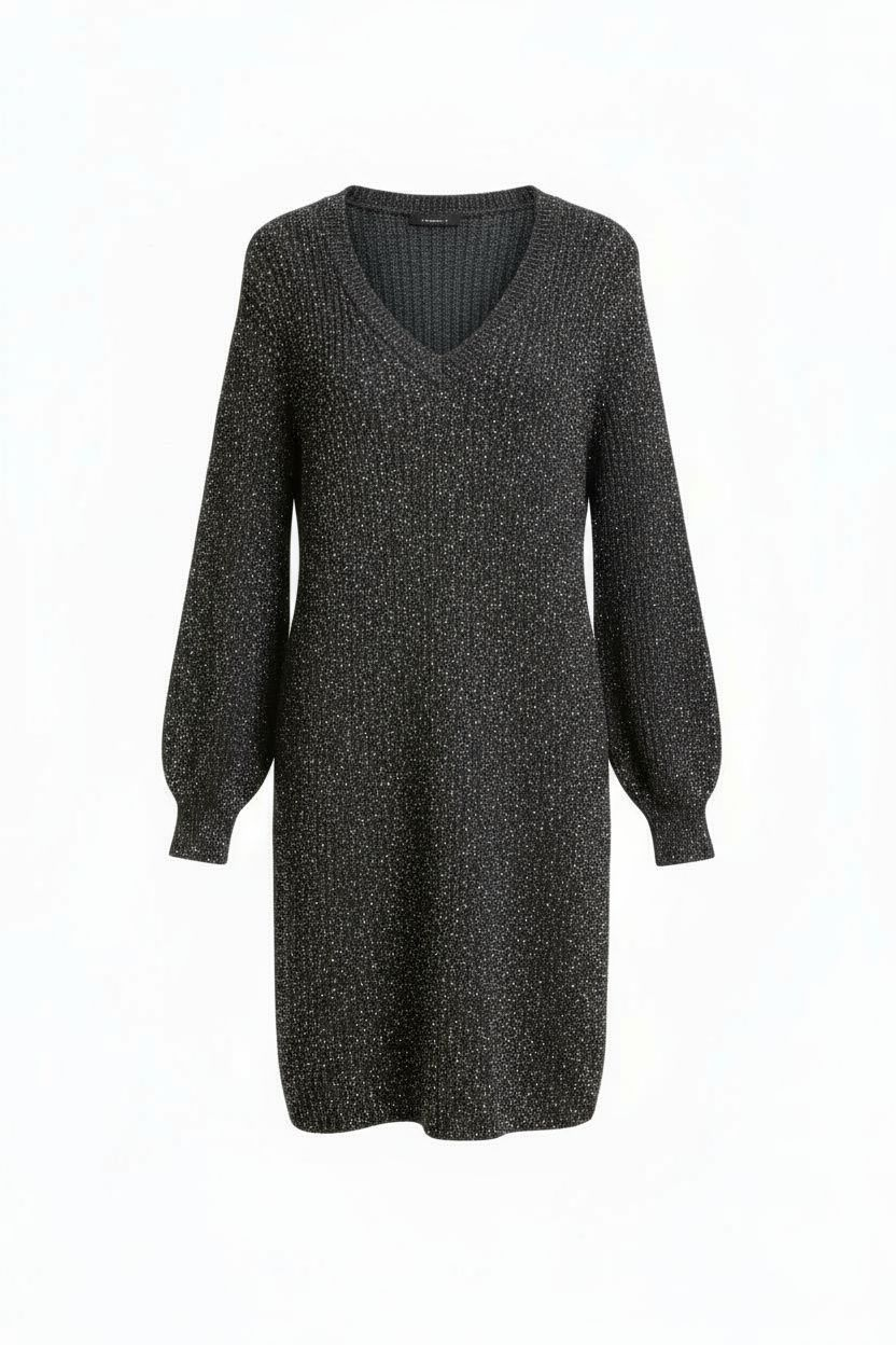 Dark Holiday Green Sweater Dress