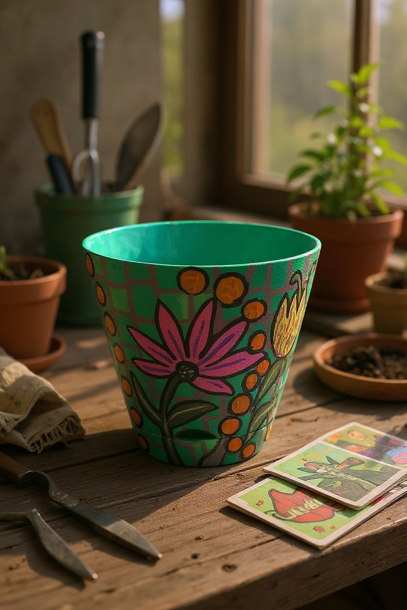 Handpainted  Mini Flower Pots