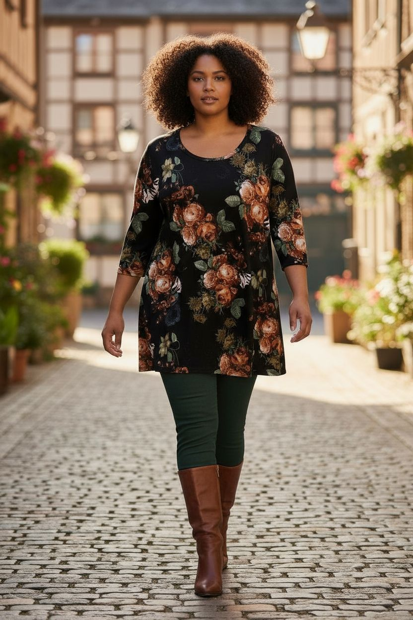Autum Velour Upcycled Shift Dress/Top