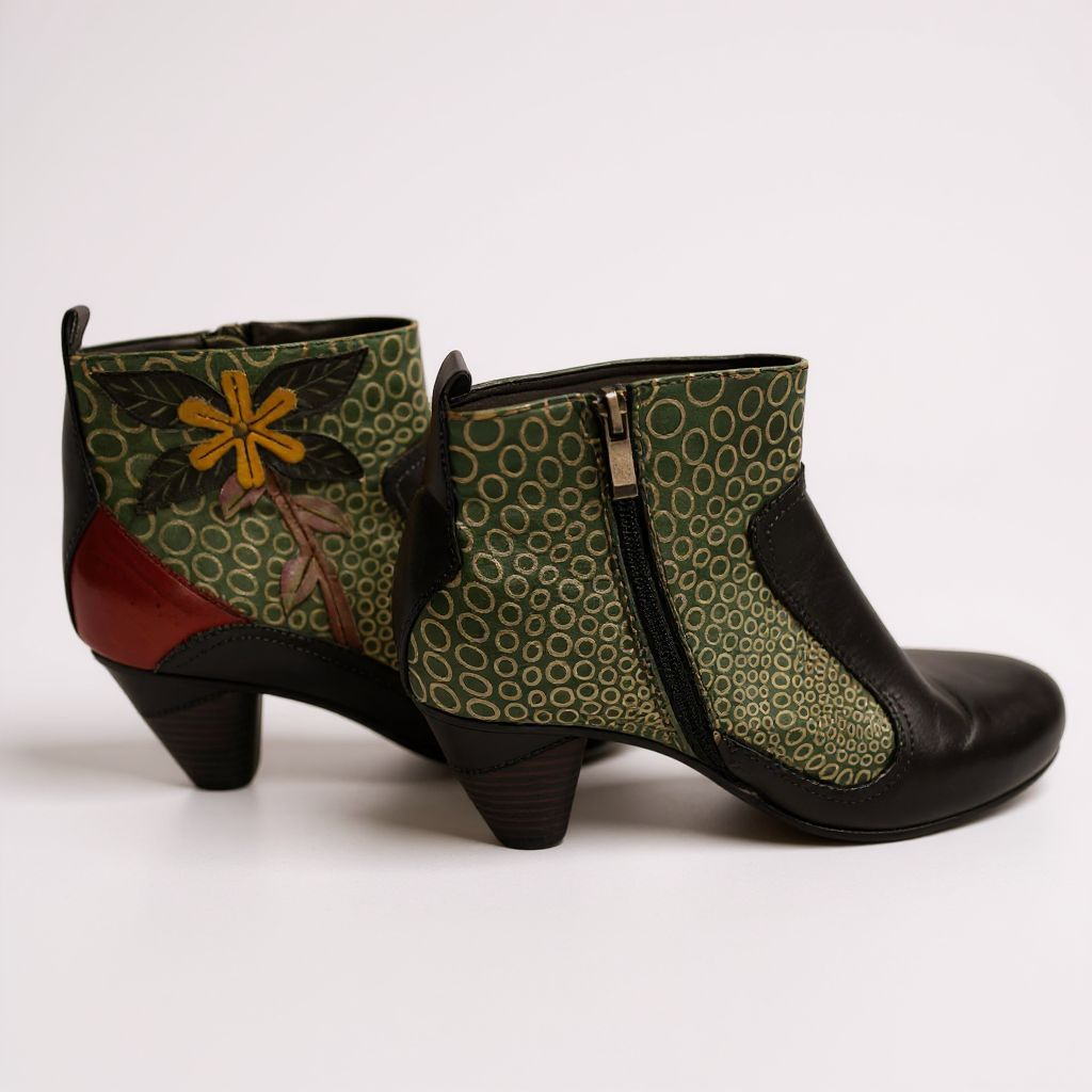 Up-cycled L'Artiste Handpainted Ankle Boots