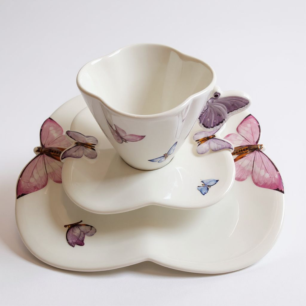 Wolff Rojemic Porcelain Coffee Cup Set of 2