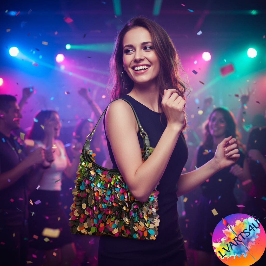 Up-cycled Multi color Sex In The City Bag