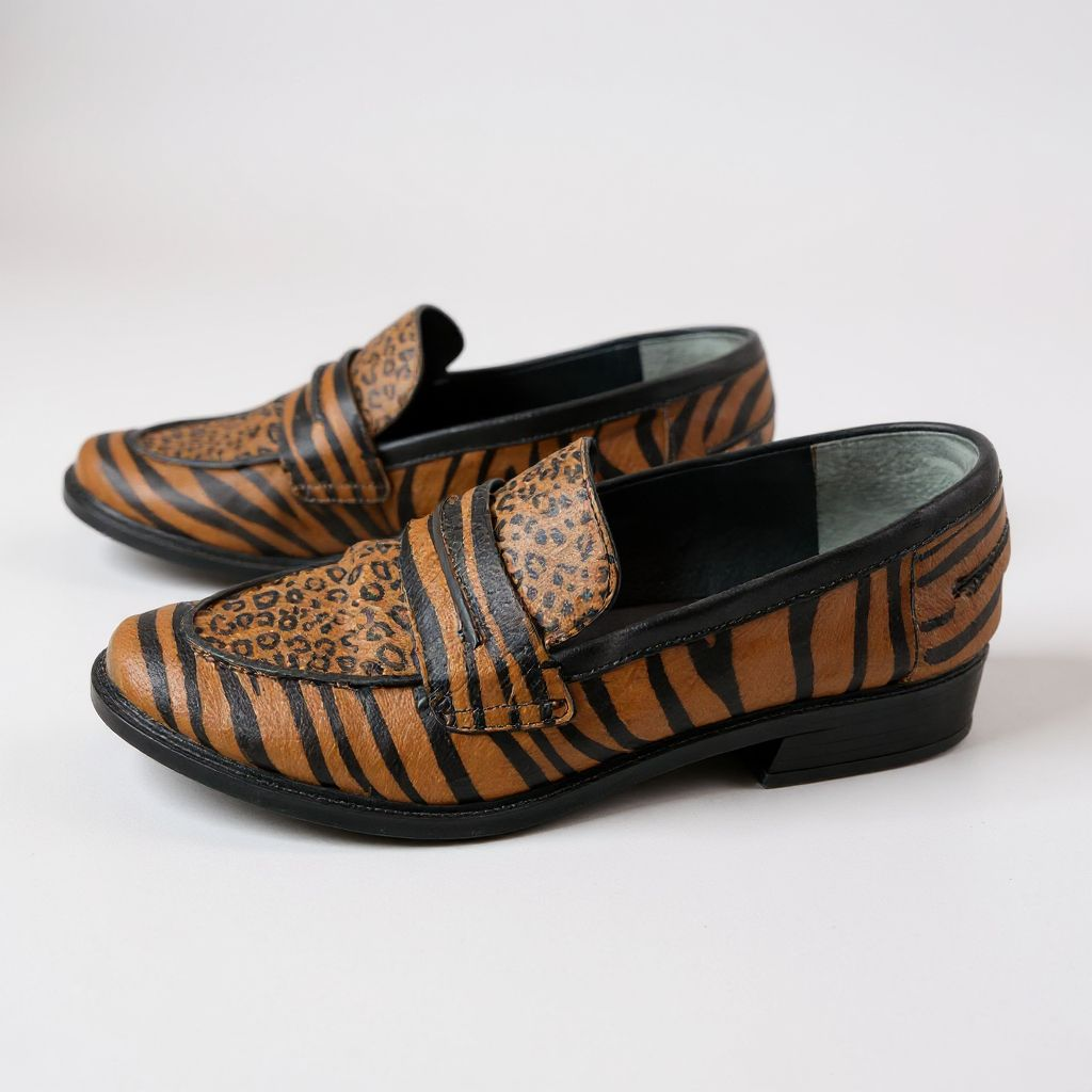 Upcycled Franco Sarto Irena Animal Print Calf Hair Loafer