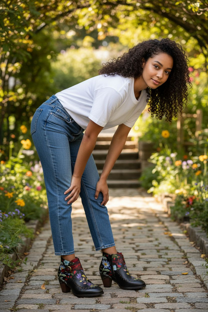 Up-cycled Socofy Boho Western Boot