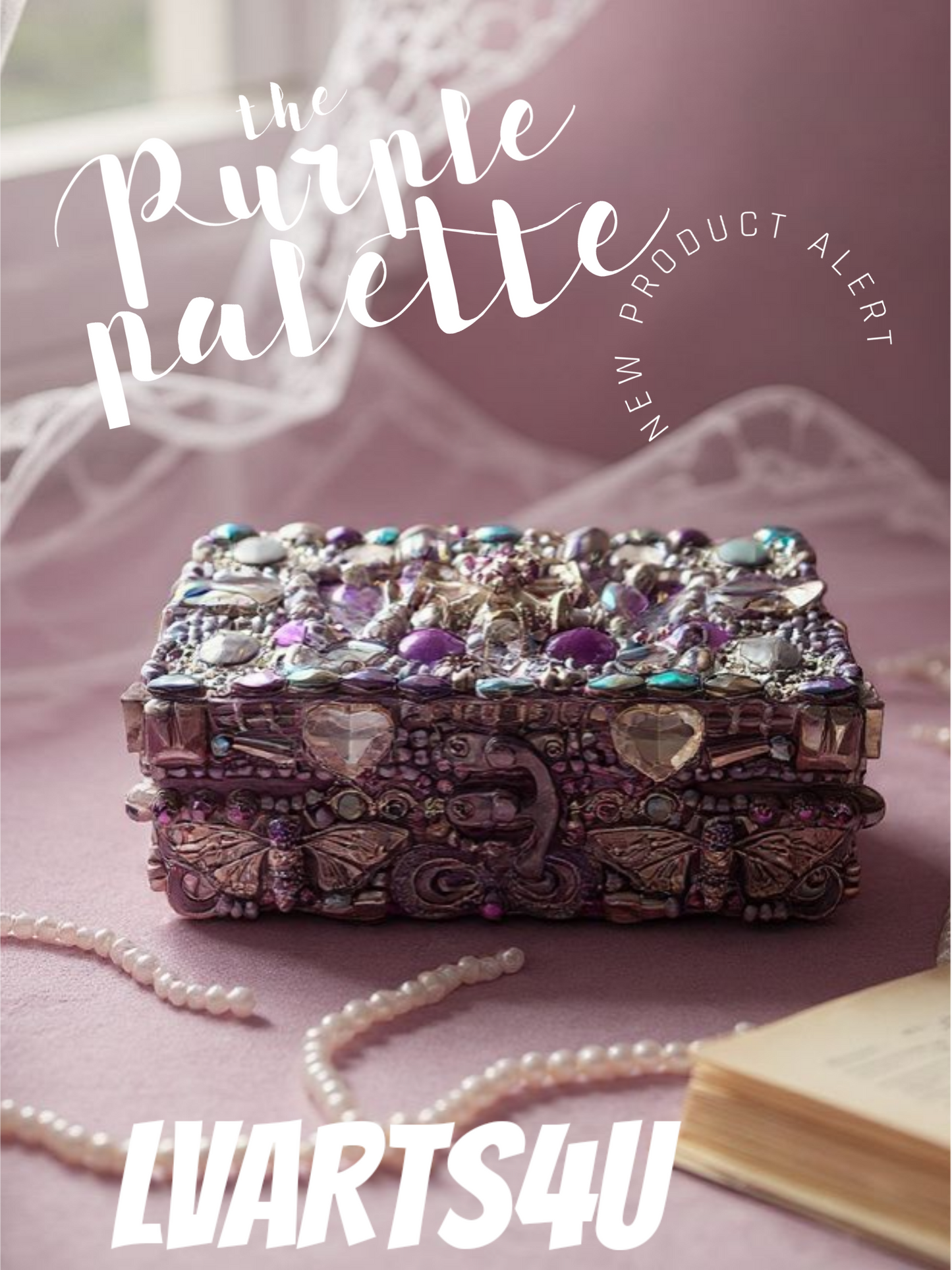 Purple Beaded Memory Box