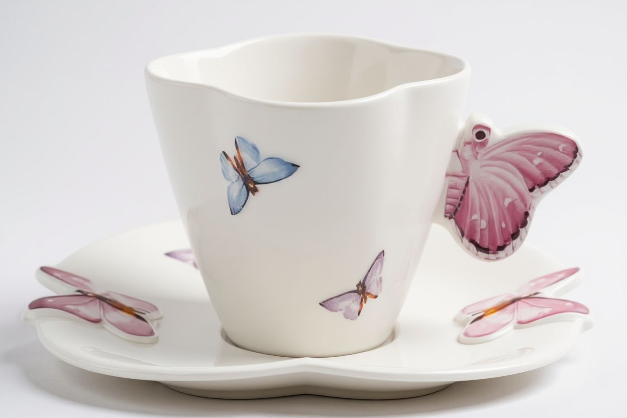 Wolff Rojemic Porcelain Coffee Cup Set of 2