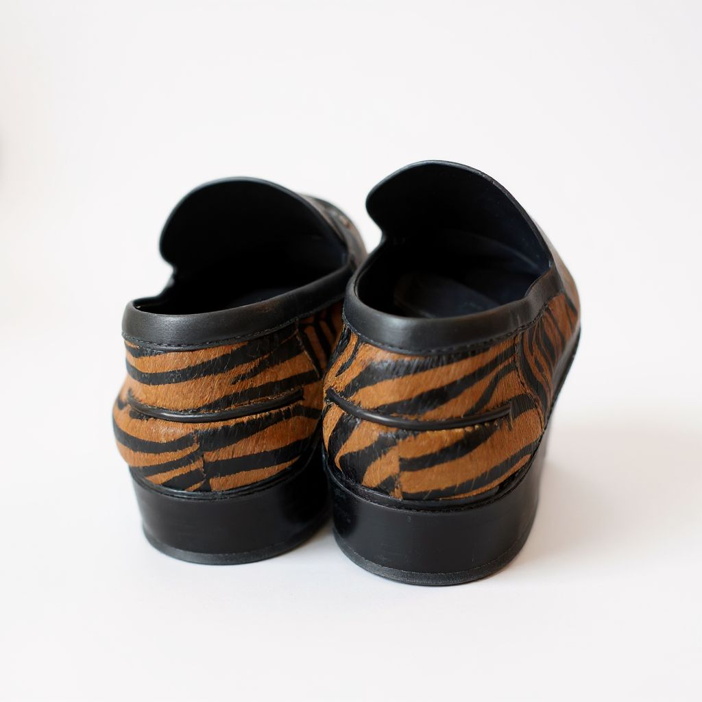 Upcycled Franco Sarto Irena Animal Print Calf Hair Loafer