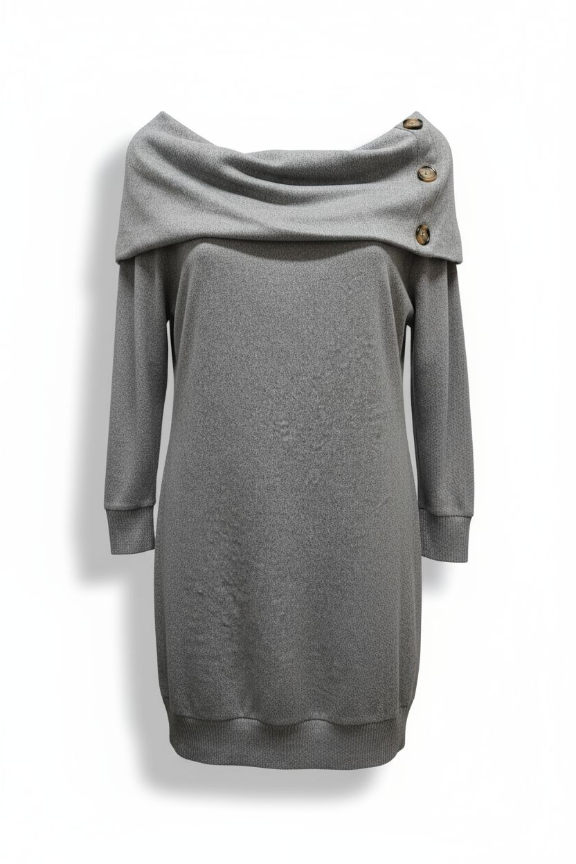 Cute Up-cycled Cowl Neck Dress