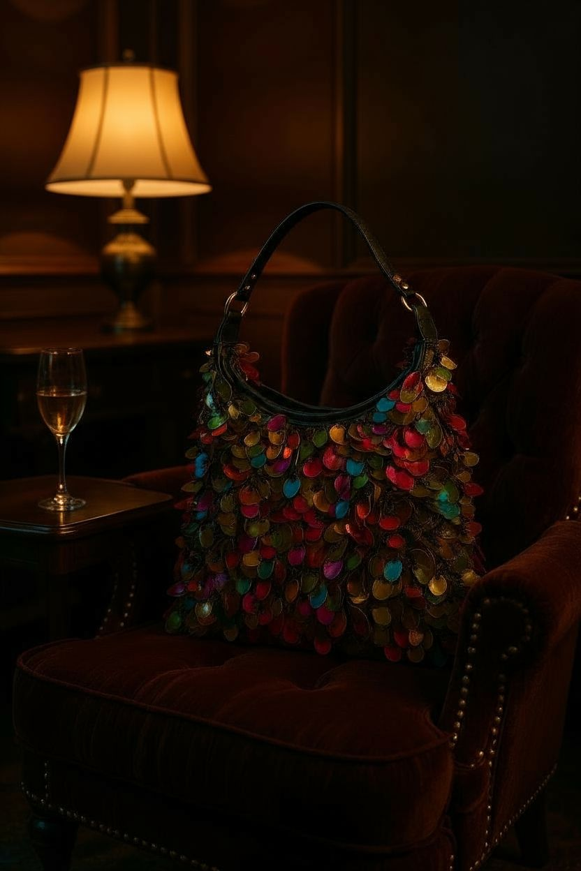 Up-cycled Multi color Sex In The City Bag