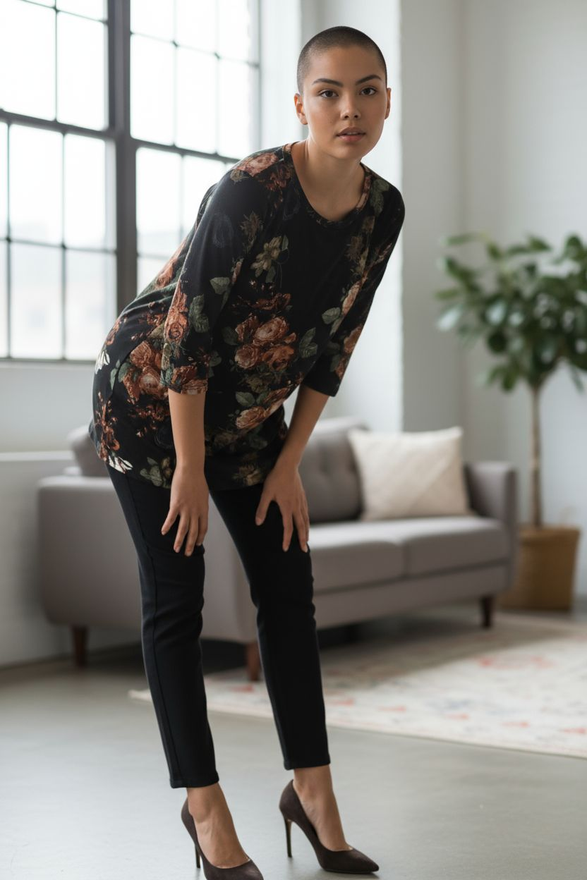 Autum Velour Upcycled Shift Dress/Top