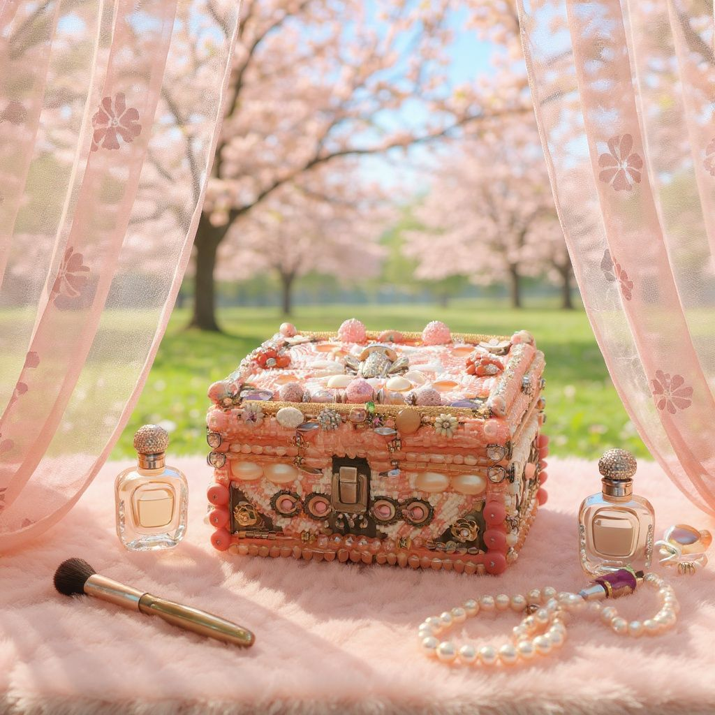 Handpainted Beaded Memory Box