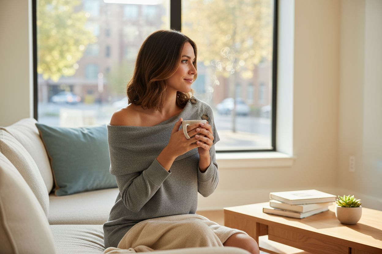 Cute Up-cycled Cowl Neck Dress