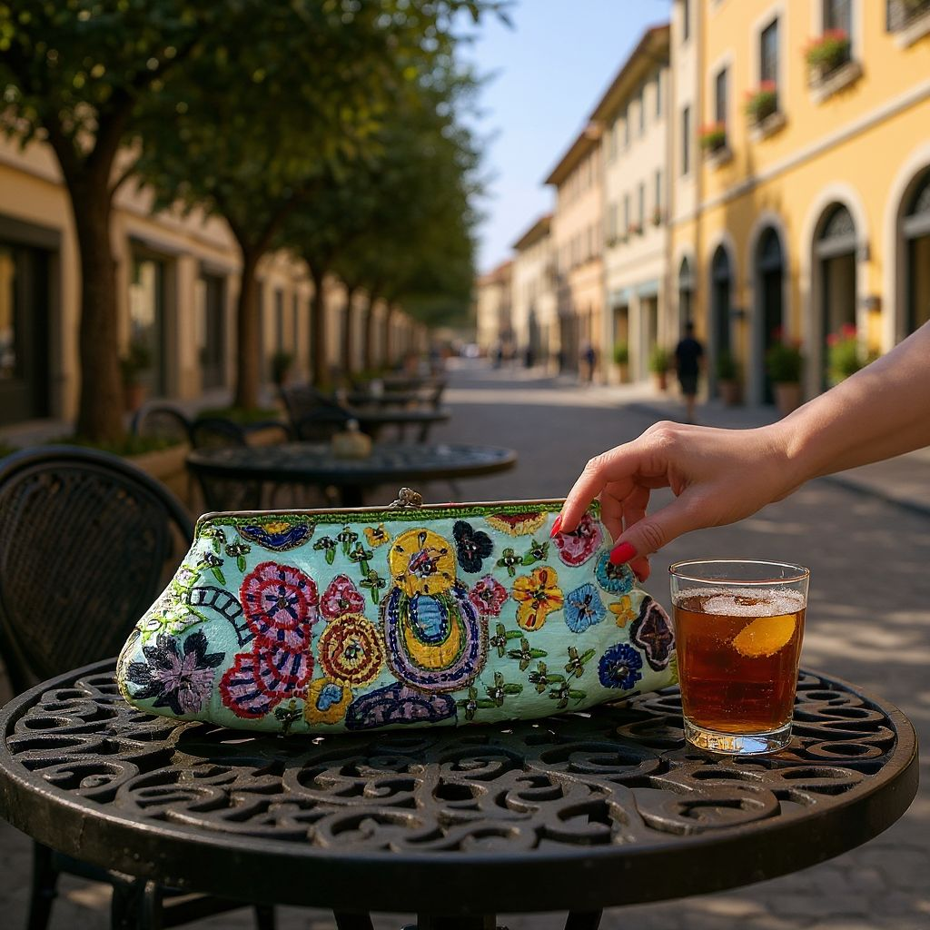 Up-cycled Hand Beaded Silk Clutch Bag