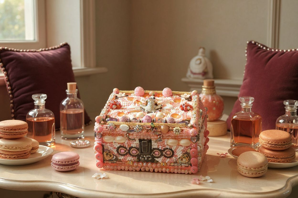 Handpainted Beaded Memory Box