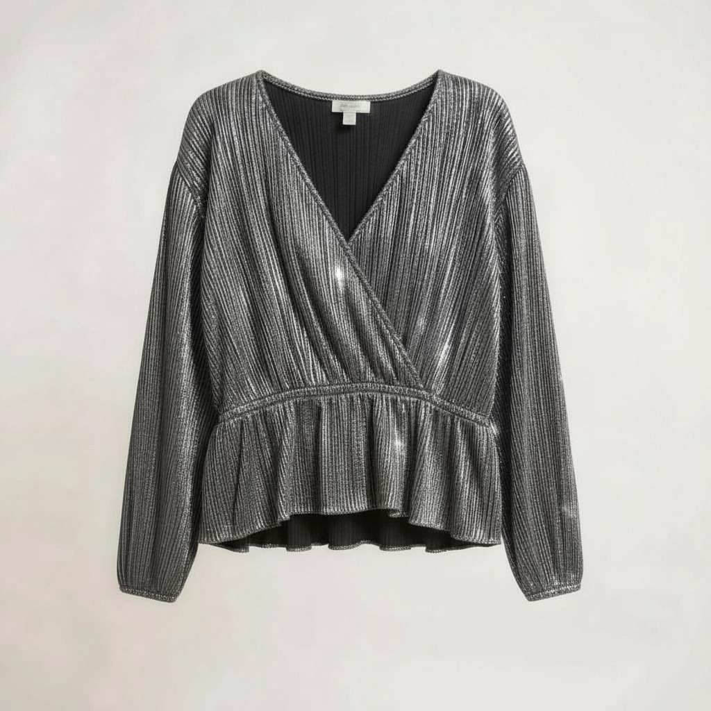 Up-cycled ON 34TH Womens Metallic Blouse