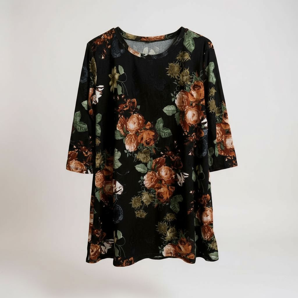 Autum Velour Upcycled Shift Dress/Top